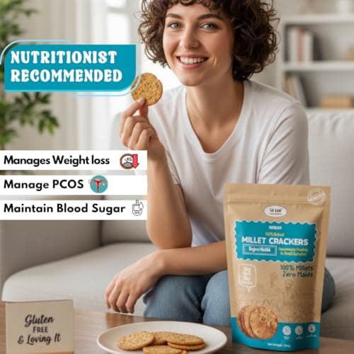 NIHKAN Bajra Millet Crackers - Gluten free | No Maida | High protein | High Fibre - Handmade & baked | Healthy Millet snack | Chai time guilt free snacks - No Preservatives & No Baking soda - 100g (Bajra Methi Flavour) — image 4