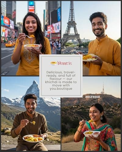 Bhaat.in Sabudana Khichdi |Pack of 2| Desi ghee| Ready to Eat Khichdi Bowl | Instant Healthy Comfort Food | Wholesome Meal in 7 Minutes| Ready-to-Eat Instant Meal | No Onion, No Garlic | NO PALM OIL | Vegetarian & Gluten-Free | Perfect for Daily Breakfast & TravelNUT FREE — image 3