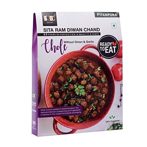 Sita Ram Diwan Chand Ready To Eat Chole Without Onion and Garlic 300 Gram each | No Preservatives | No Artificial Flavors | 100% Natural Ingredients & Vegetarian | Tasty Snacks - Pack of 3 — image 4