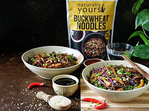 Naturally Yours Buckwheat Soba Hakka Noodles | Kuttu Atta & Whole Wheat | No Maida, No Onion No Garlic, Jain Friendly, Vegan, Preservative Free | Tastemaker Inside | Healthy Noodles | 180g Pack of 3 — image 3