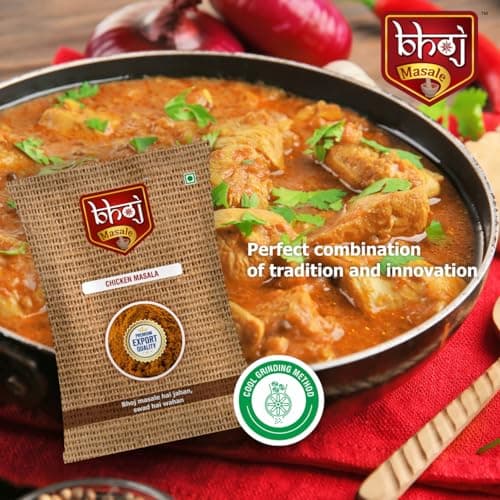 Bhoj Masale Chicken Masala with Natural Oils 100GM | Made with Authentic Spices | No Preservatives, Colours or Artificial Flavours​. No Colour, No Preservatives, No Onion and no garlic added — image 5