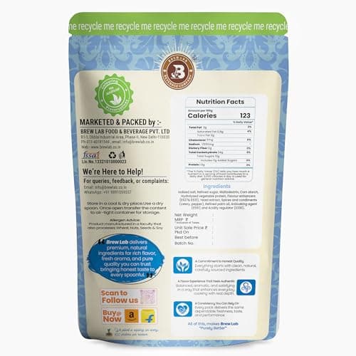 Brew Lab No Onion No Garlic Bouillon & Broth Powder, 500g, Instant Vegetable Stock, Plant-Based, Jain-Friendly, Umami Seasoning for Soups, Gravies & Cooking — image 2