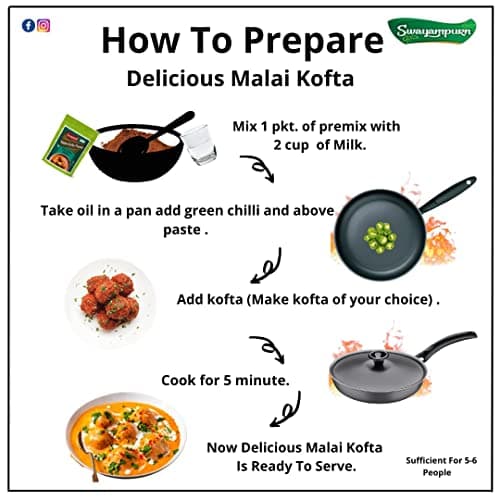 Swayampurn Combo of Veg. Biryani (60g), Paneer Tikka (60g), Malai Kofta (60g) | Ready Mix Masala | Home Made | Ready to Cook | For Healthy Delicious & Flavourful Cooking | No preservative, No Additives | Easy to Cook (Pack of 3) — image 7