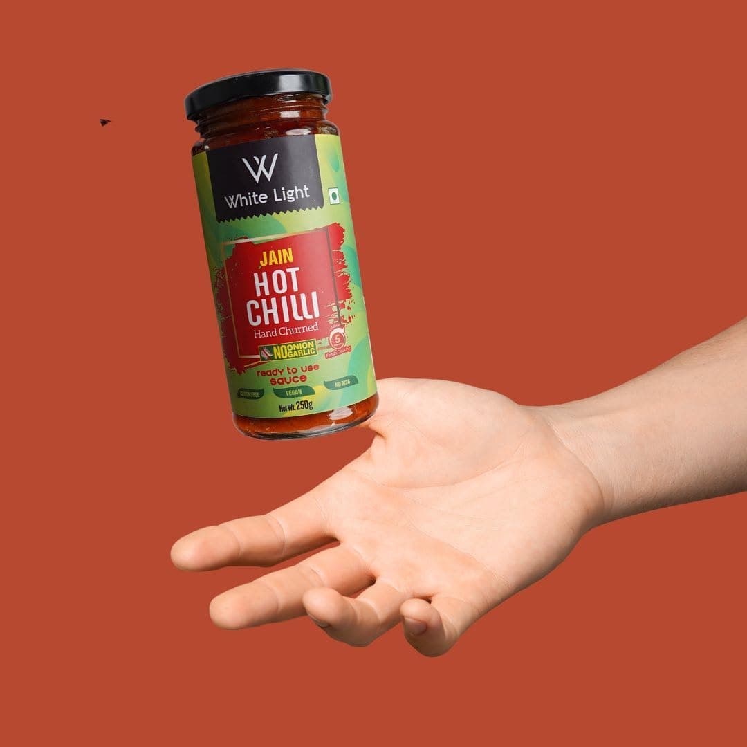 White Light Food Jain Hot Chilli Sauce l Vegan and Natural Ingredients l Ready to Eat Healthy Food (250g) (Pack of 1) — image 4