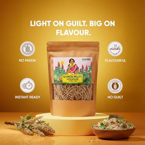 Kiwi Kisan Window Quinoa Millet Noodle, 180g | No Maida, No MSG | Instant Cooking | High Protein & Fibre | Wholesome & Tasty — image 4