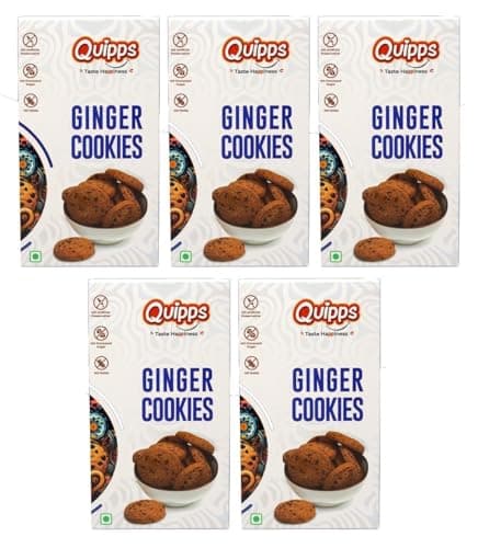 Quipps Premium Ginger Cookies | Pack of 2 (200g Each) | Healthy Biscuits with Real Ginger, Jaggery & White Butter | No Maida, No White Sugar, No Preservativess | All Natural Ingredients & Crunchy Biscuits | Freshly Baked Snacks for Tea, Breakfast & Gifting — image 8