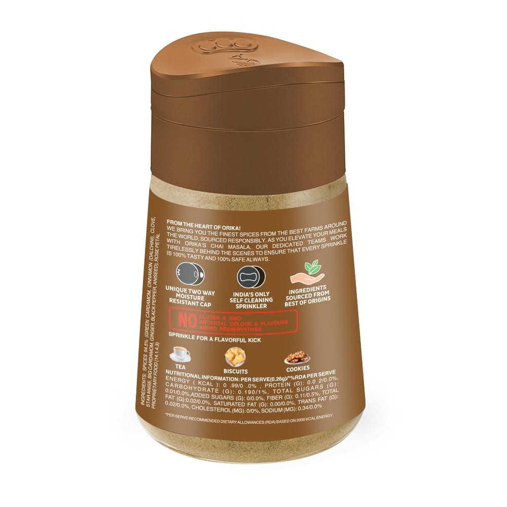 Orika Indian Tea Spice Mix 60g | Aromatic Chai Masala Powder | Rich Blend of Ginger, Cardamom, Black Pepper & Cloves for Authentic Indian Milk Tea — image 2