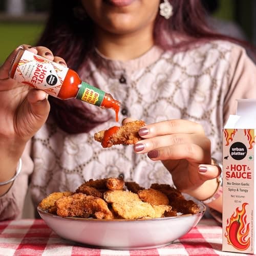 Urban Platter Hot Sauce, 60ml (Tangy & Balanced Chilli Heat, Made with Indian Chillies, No Onion, No Garlic, No Preservatives) — image 4