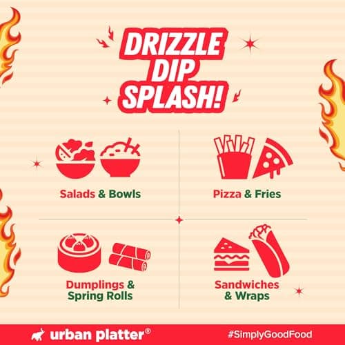 Urban Platter Hot Sauce, 60ml (Tangy & Balanced Chilli Heat, Made with Indian Chillies, No Onion, No Garlic, No Preservatives) — image 8