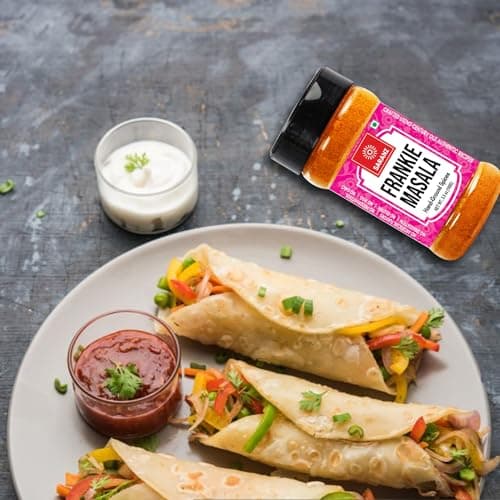 SARANZ Frankie Masala | Kathi Roll Masala Spice Mix | Tangy & Spicy Amchur Anardana Blend | For Rolls, Wraps, Paneer, Veg Kathi Roll, Chaat & Sandwiches | No Added Colors | 100g — image 5