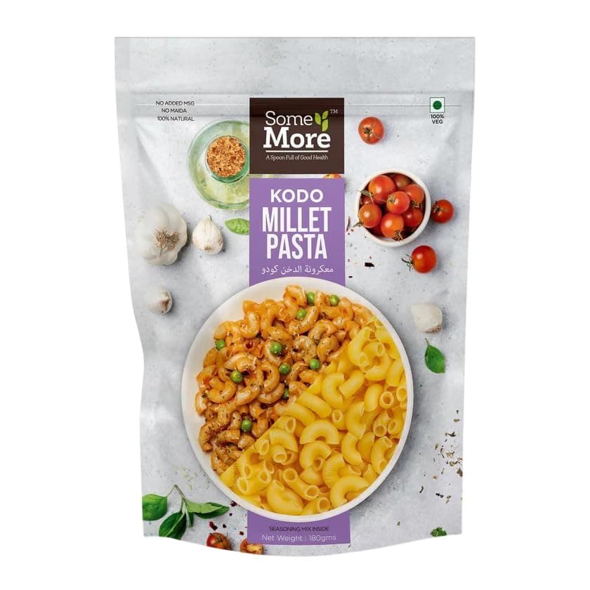SOME MORE Kodo Millet Pasta 180g | Healthy Grain Instant Cooking Pasta | Quick Meal Option | Traditional Millet Food | Easy Cook Serve Pack | Kitchen Style Snack Box