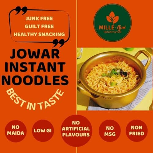 MILLE - तुUM Jowar Millet Instant Noodles| Healthy & Tasty | Nutritious, Quick Meal for Busy Days | 180g Pack — image 4