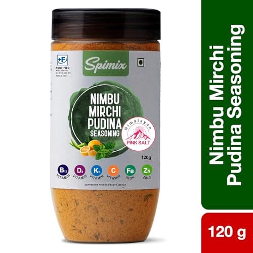 SPIMIX Nimbu Mirch Pudhina Seasoning | Tangy & Spicy Masala | 120g | Sprinkle on Chaat, Salads & Raita | For Grilled Fish, Lemon Chicken & Eggs | Himalayan Pink Salt | US FDA Approved — image 5