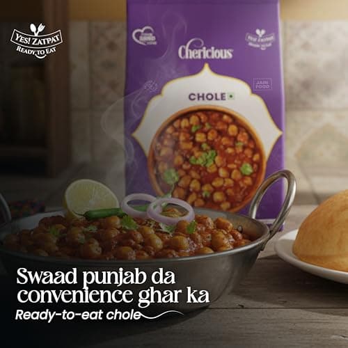 Chericious Ready to Eat Jain Chole | Freeze Dried-400 gm | No Onion No Garlic | Indian Street Food Style | Instant Heat & Eat Meal (Chole) — image 2