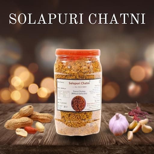 Solapuri Peanut Chutney Powder 350g | Authentic Maharashtrian Solapur Style Dry Chutney | Without Garlic & Onion | Jain Friendly Groundnut Chatni | Spicy Peanut Chutney for Bhakri, Roti, Dosa, Idli & Snacks — image 5