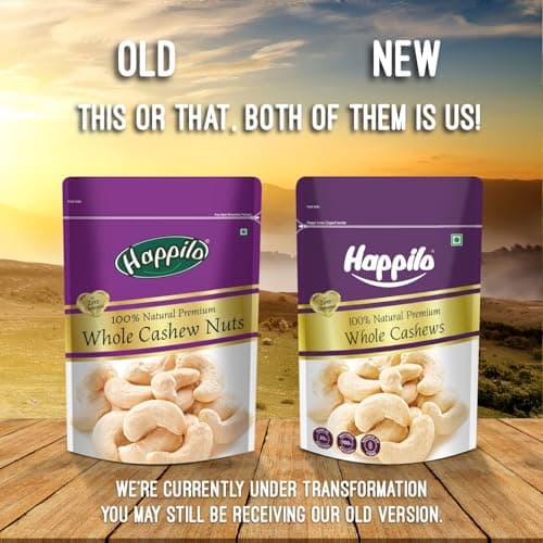 Happilo Premium Natural Whole Cashews 200g Value Pack | Dry Fruits, Kaju, Healthy Snacks | Unsalted Cashew Nuts | Crunchy, Nutritious & Delicious Nuts | Rich in Protein, Magnesium & Phosphorus — image 3