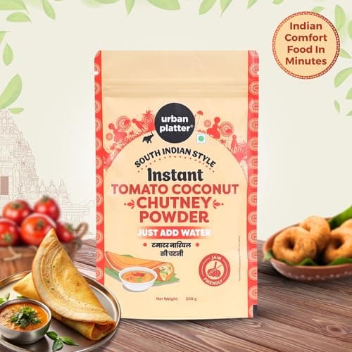 Urban Platter South Indian Style Instant Tomato Coconut Chutney Powder, 200g / 7oz [Nariyal ki Chutney, Just Add Water] — image 7