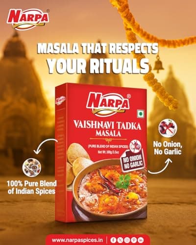 Narpa Vaishnavi Tadka Masala 100g | No Onion No Garlic | Pure Satvik Masala for Indian Cooking, Pack of 2 — image 2