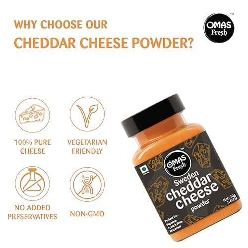 Omas Fresh No Onion No Garlic Noodles Magic Masala, Peri Peri & Cheddar Cheese Powder | 250g × 3 Combo Pack | Spicy & Cheesy Flavour Trio for Noodles, Pasta & Everyday Cooking — image 3