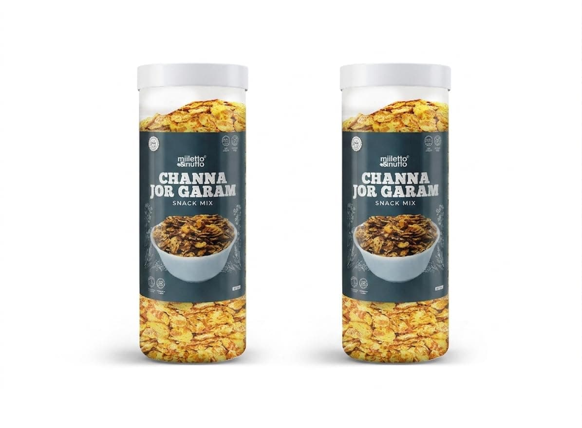 Milleto & Nutto Channa Jor Garam Snack Mix 130g | Pack of 2 | Healthy Namkeen Mix for Tea Time & Evening Snack | High Protein, Gluten Free, Crispy Roasted Chana Chur | Indian Traditional Snack for Office & Travel | — image 2