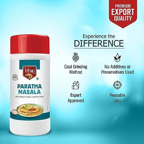 Bhoj Masale Paratha Masala Net 450GM (Gross 500gm) | Premium Artisanal Jain Spices with Rich & Strong Flavour | Ready to Use | No added colours | No Onion and No Garlic (Jain Friendly) — image 7