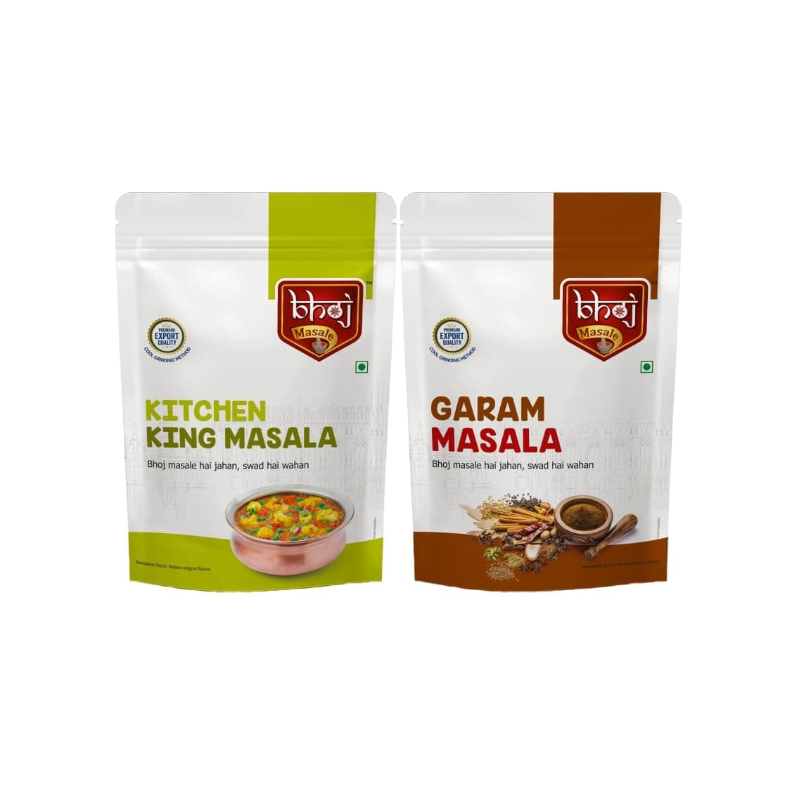 Bhoj Masale Kitchen King And Garam Masala Powder Combo Pack 200Gm Each | Aromatic Jain Spice Flavorful Indian Cooking | Flavorful Cooking | No Artificial Flavor Added | No Onion & No Garlic Added — image 2