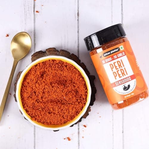 Urban Platter Jain Peri Peri Seasoning, 100g (Signature African-Style Spice Blend | Onion & Garlic- free | Great For Fries, Popcorn, Makhanas & Marinades) — image 6