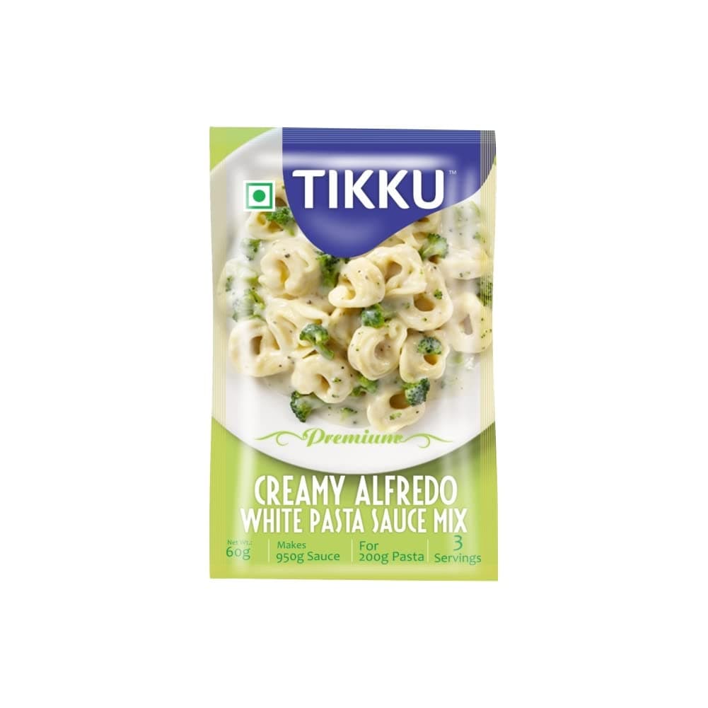 Tikku Creamy Alfredo White Pasta Sauce Mix - 60g Pouch (Pack Of 6) — image 2
