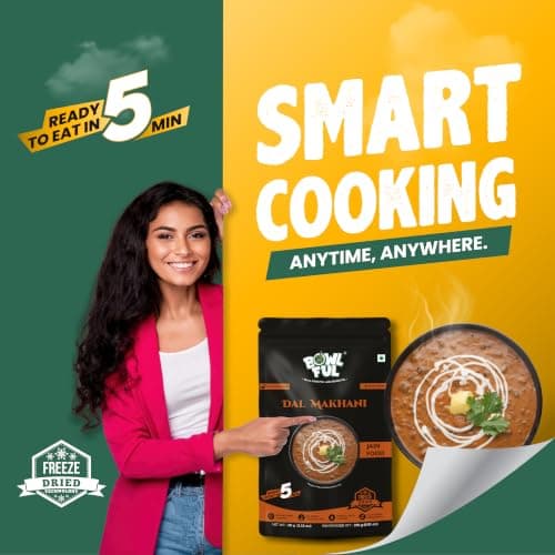 Bowlful Dal Makhani Jain, 65 GMS Each, Pack of 3, Creamy Dal with Richness of Butter and Spices. 100% Natural, Freeze Dried Food — image 8