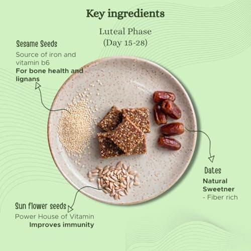 Rasa Seed Cycling Bar 700g | PCOS & PCOM Friendly | 28 Healthy Snack Bars | Supports Menstrual Cycle Wellness | High Fiber | Hormone Balance Snack with Flax, Pumpkin, Sunflower, Sesame & Chia Seeds — image 4