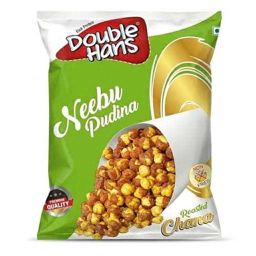 DOUBLE HANS Nimbu Pudina Roasted Chana, Lemon Mint Flavoured, 500gm