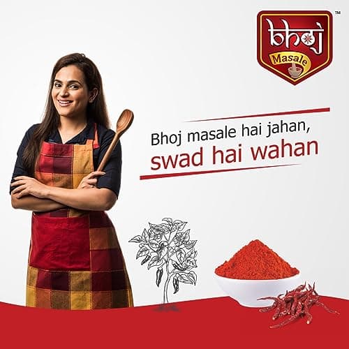 Bhoj Masale Kashmiri Lal Mirch Powder 200gm | Red Chilli Powder |Kashmiri Red Chilli Powder For Daily Cooking | Absolute Purity | No artificial colors And Preservatives — image 3