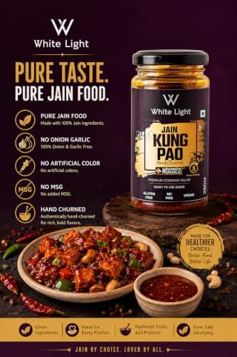White Light Food Jain Kung Pao l Vegan and Natural Ingredients l Ready to Eat Healthy Food (Pack of 2, 250g Each) — image 3