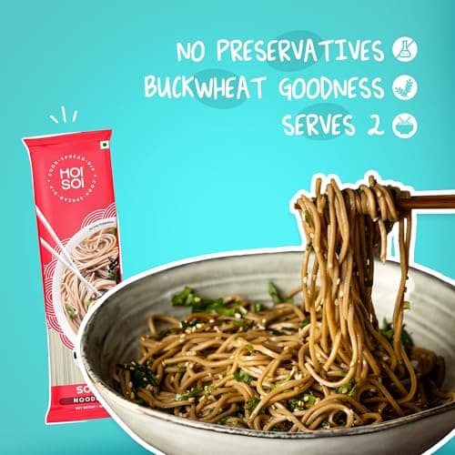 MOI SOI® Healthy Soba Noodles | Made with 30% Buckwheat Flour & 55% Whole Wheat | No Maida, Not Fried | 100% Natural | No Artificial Preservatives or MSG | 150gms (Pack of 1) — image 4