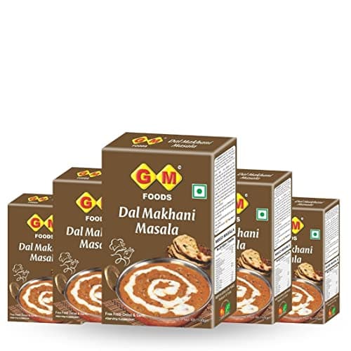 GM Foods Dal Makhani Masala 100g (Pack of 5) | Authentic Indian Style Spice Mix | Rich & Creamy Flavour | No Onion & Garlic | Easy to Cook | Ready to Use Masala for Restaurant-Style Dal at Home