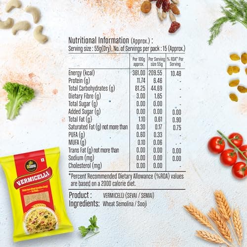 DISANO Wheat Vermicelli,No Maida,850 Gram - Cholesterol Free,unflavored — image 2
