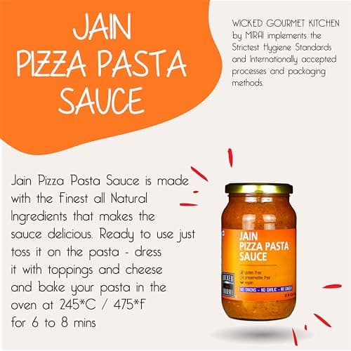 WICKED GOURMET KITCHEN by MIRAI® I Jain Pizza Pasta Sauce I Fresh Tomato & Basil Sauce I No Onions – No Garlic I Pizzeria style Sauce I Preservative Free – Gluten Free – Vegan I Nett Wt: 375g — image 6