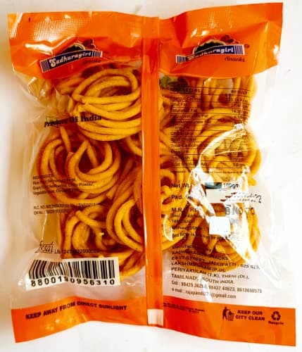 Sadhuragiri Butter Flavored Muruku from Theni (Pack of 3 x 120g) — image 3