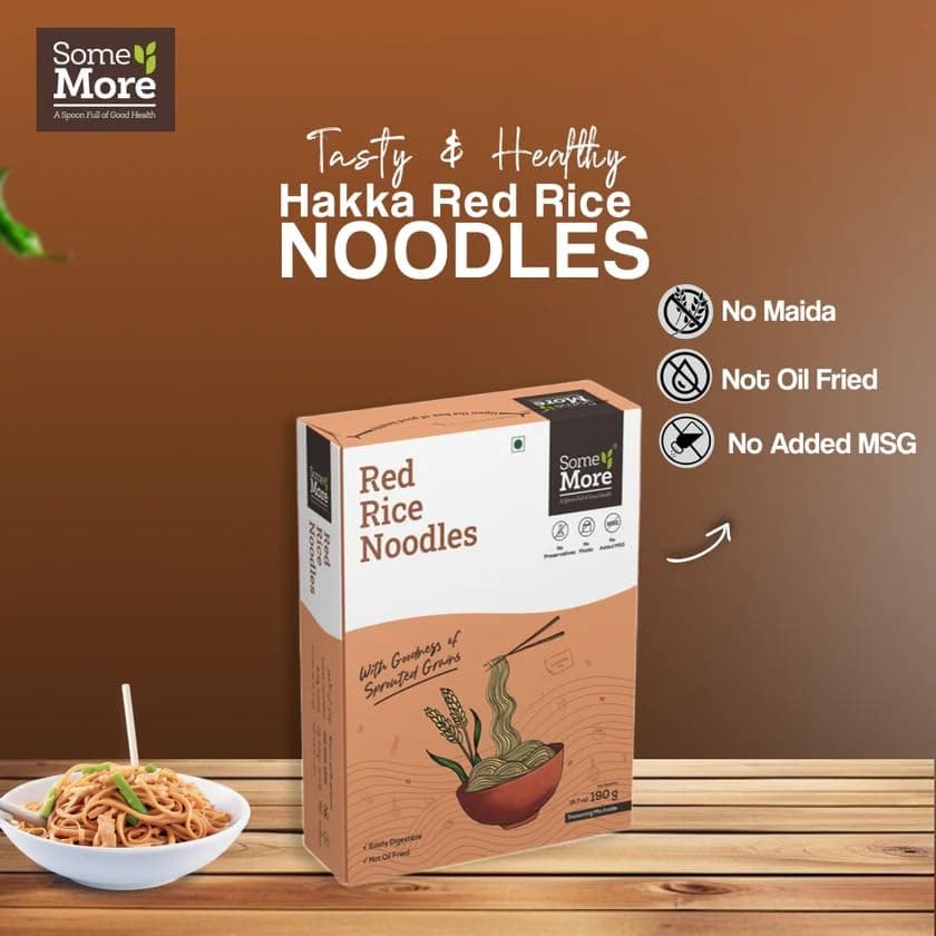 SOME MORE ﻿Hakka Red Rice Noodles 190 g | Instant Millet Noodle Pack | Traditional Hakka Style Grain Food | Healthy Snack | Quick Cook Meal Option | Convenient Kitchen Staple for Home Travel Use — image 4