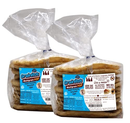 Grainitos Healthy Multigrain Papad, Not Baked Not Fried - its POPPED (Jain Combo) Salted 1, Chilli Methi 1, Jeera Ajwain 1, Chilli Flakes 1 — image 7