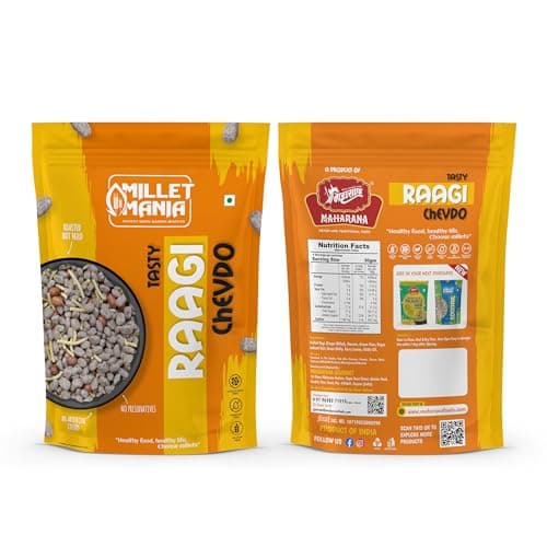 Maharana Tasty Ragi Chevdo - Healthy Roasted Jain Friendly Digestible Crisp & Delicious Teatime Snacks Helps in Weight Loss with Roasted Peanuts for Protein, Fiber, Complex Carbs(190g, Pack of 2) — image 3