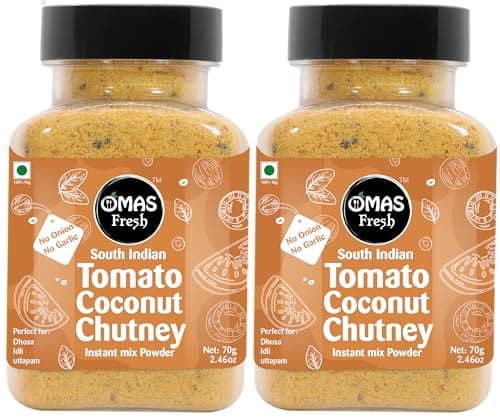 Omas Fresh No Onion, No Garlic South Indian Coconut Chutney Instant Mix Powder Perfect for Dosa, idli, Uttapam (Just Add Curd/Water to Use) (70g, White Coconut Chutney) — image 6