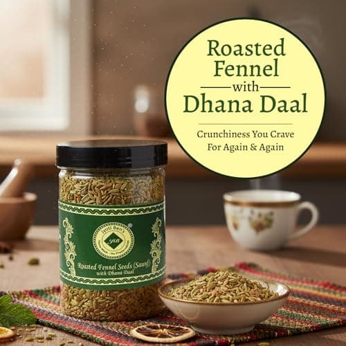 Jyoti Ben's Mukhwas - Roasted Fennel Seeds (Saunf) With Dhana Daal, 1 Count - 200 Gm — image 2
