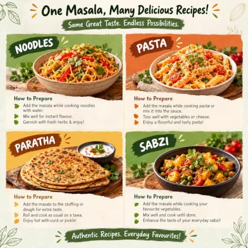 Omas Fresh No Onion, No Garlic Noodles Magic Authentic Spice Mix Masala Powder 70G | Jain Masala Best for Making Noodles, Pasta, Paratha, Wrap, 0.068 Kg — image 6