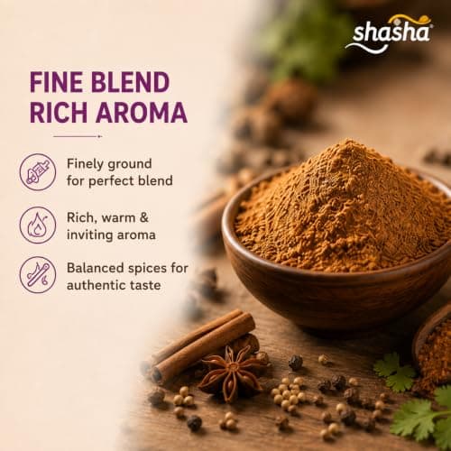 Shasha Meat Masala Powder 100g - Spice Mix for Flavorful Meat Dishes - No Onion or Garlic - From the House of Pansari — image 4