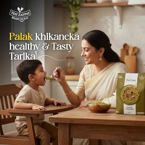 Chericious Ready to Eat Jain Palak Khichdi | Instant Freeze-Dried Khichdi-400g | No Onion No Garlic | Quick Indian Meal | Enriched with Natural Ingredients — image 2