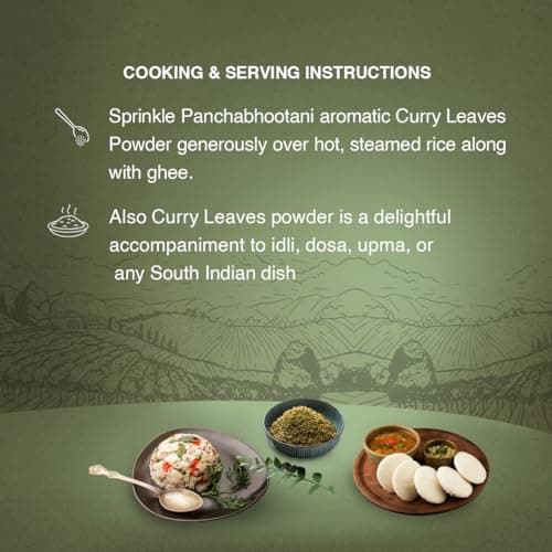 Panchabhootani Curry Leaves Chutney Powder 500g : Instant, Dip or Sprinkle, Authentic Recipe, Nutrient-rich, Rice Seasoning, Natural Flavour, No Added Colour, Traditional & Flavourful Side Dish — image 4
