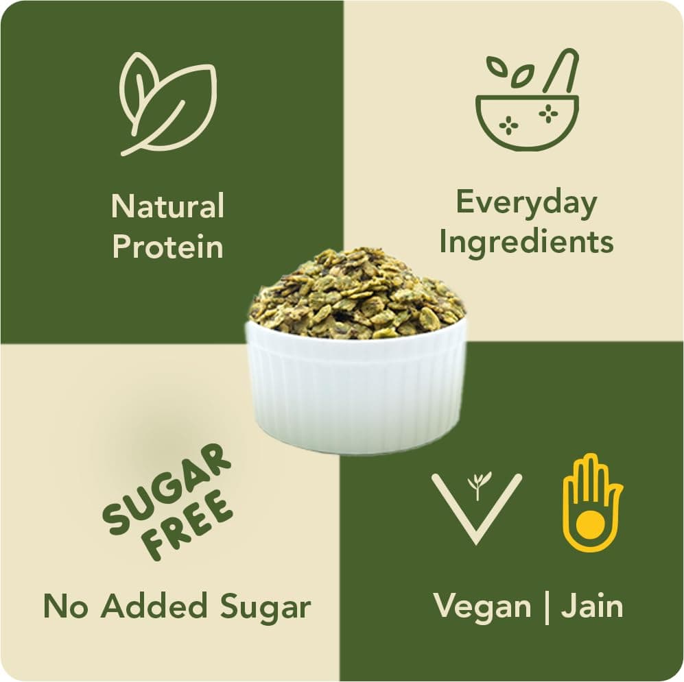 Svasthyaa High Protein Moong Jor | Roasted Moong Dal Namkeen Snack | Healthy Vegetarian Dal Snack | Gluten Free, Vegan & Jain | Breakfast, Travel & Kids | 220g — image 5