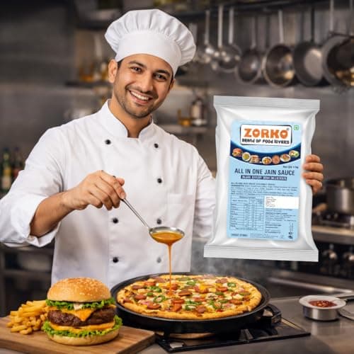 ZORKO Jain Pizza Pasta Sauce (All in One Jain Sauce 3 kg) | No Onion No Garlic Veg | Fast Food and Pizza, Pasta, Sandwich, Wraps & Burgers | Ready to Use — image 5