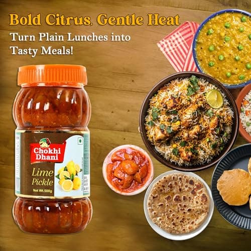 Chokhi Dhani Lime Pickle 500g | Tangy & Spicy Nimbu Achar | Oil Free Lemon Pickle | No Onion No Garlic | Traditional Indian Pickle | Homemade Style — image 5